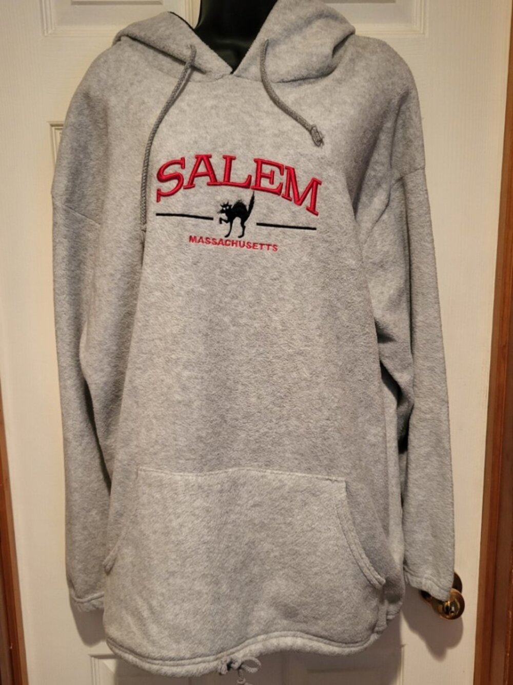 Salem Massachusetts Embroidered Hooded Sweatshirt